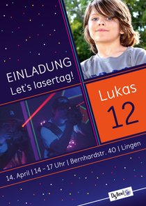 Einladung zum Geburtstag bei DS Bowl Lasertag