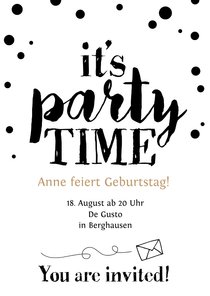 Einladung zum Geburtstag It's Party Time