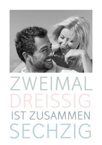 Einladung zum Geburtstag Zweimal dreißig