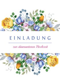 Einladung zum Hochzeitsjubiläum Blumenschmuck