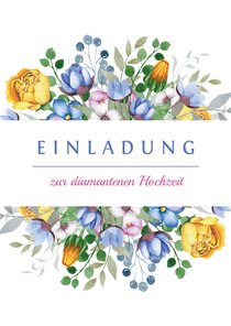 Einladung zum Hochzeitsjubiläum Blumenschmuck