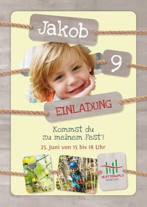 Einladung zum Kindergeburtstag Kletterwald Darmstadt