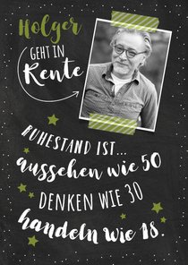 Einladung zum Renteneintritt Ruhestand ist...