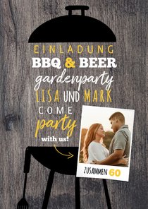 Einladung zur Geburtstagsparty BBQ & BEER