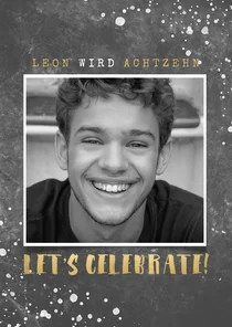 Einladung zur Geburtstagsparty Let's celebrate