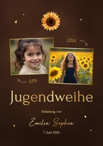 Einladung zur Jugendweihe Fotos & Sonnenblume