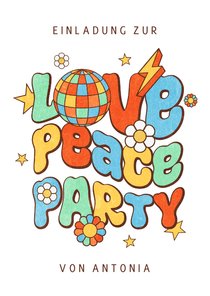 Einladung zur 'Love & Peace-Party'