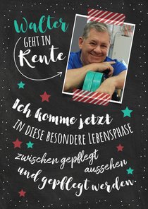 Einladung zur Rentnerfeier "Die besondere Lebensphase"