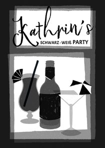 Einladung zur Schwarz-Weiß Mottoparty - Drinks