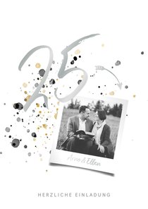 Einladung zur Silberhochzeit 25 mit Foto