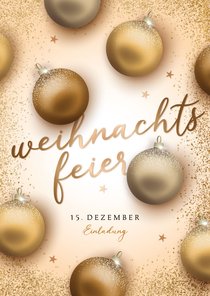 Einladung zur Weihnachtsfeier Weihnachtskugeln