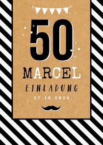 Einladungskarte 50. Geburtstag Mann