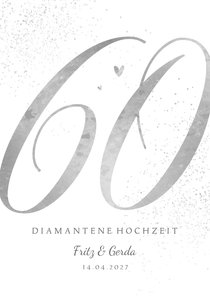 Einladungskarte Diamantene Hochzeit große 60