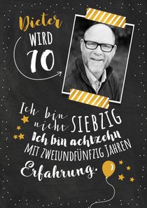 Einladungskarte Geburtstag Erfahrung 70