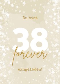 Einladungskarte Geburtstag mit großer Zahl