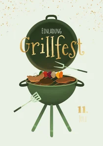 Einladungskarte Grillfest BBQ Gartenparty