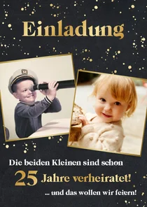 Einladungskarte Hochzeitsjubiläum Fotocollage Die Kleinen