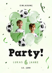 Einladungskarte Kindergeburtstag Fußball Party