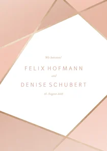 Einladungskarte zur Hochzeit geometrisch