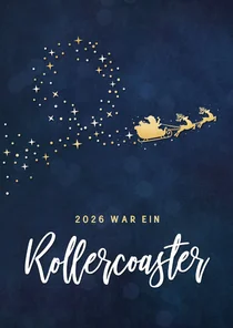Firma Weihnachtskarte Rollercoaster