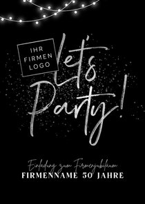 Firmenjubiläum Einladungskarte 'Let's party'