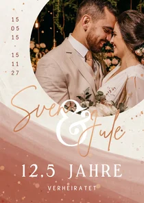 Foto-Einladung Hochzeitstag 12,5 Jahre