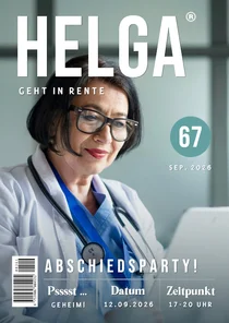 Foto-Einladung Zeitschrift Abschiedsparty