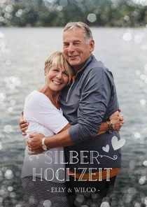 Foto-Einladungskarte zur Silberhochzeit