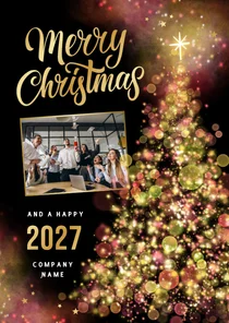 Foto-Karte geschäftliche Weihnachtsgrüße international