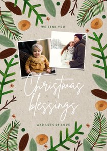 Foto-Weihnachtskarte 'Christmas blessings'