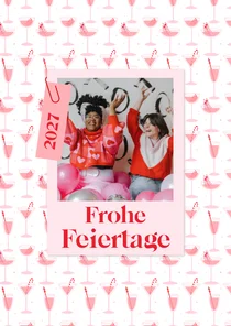 Foto-Weihnachtskarte Cocktails Feiertage
