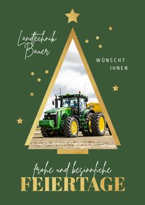 Foto-Weihnachtskarte Landtechnik