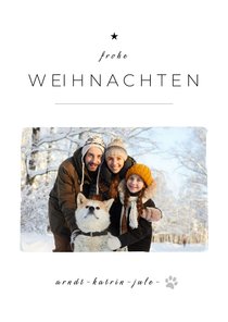 Foto-Weihnachtskarte schlicht & elegant