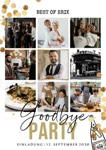 Fotocollage Abschiedsfeier Einladungskarte 'Best of ...'