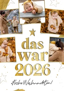 Fotocollage 'Das war 2026' Weihnachtskarte Jahresrückblick