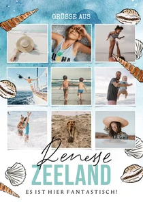 Fotocollage Postkarte aus Renesse