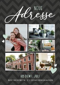 Fotocollage Umzugskarte Neue Adresse