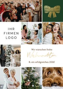 Fotocollage Weihnachtskarte geschäftlich Logo Fotoraster