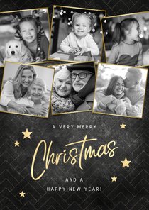 Fotocollage Weihnachtskarte merry christmas and stay safe