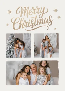 Fotocollage zu Weihnachten in beige 'Merry Christmas'