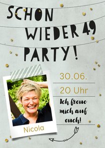 Fotoeinladung Schon wieder 49 Party