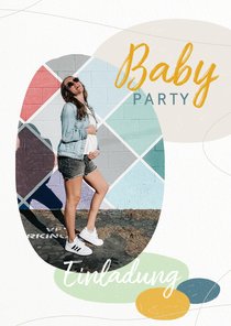 Fotoeinladung zur Babyparty - Junge