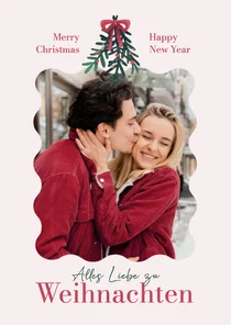Fotogrußkarte 'Alles Liebe zu Weihnachten' Tannenzweig