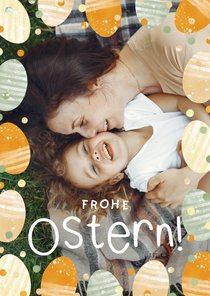 Fotogrußkarte Ostern Rahmen aus Ostereiern