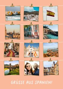 Fotokarte 12 Fotos Urlaubsgrüße Spanien