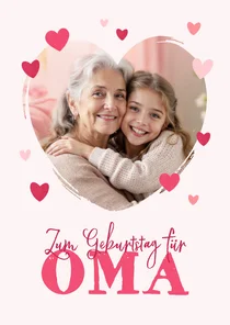 Fotokarte Herz Geburtstagsgrüße Oma