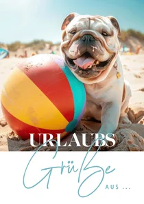 Fotokarte Urlaub mit Hund