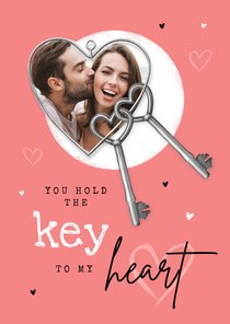 Fotokarte Valentinstag 'Key to my Heart'