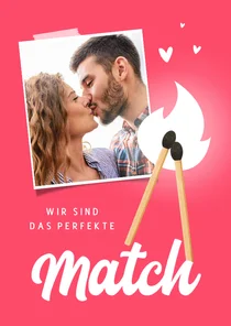 Fotokarte Valentinstag Perfect Match