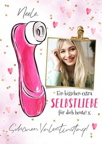 Freche Valentinskarte Selbstliebe